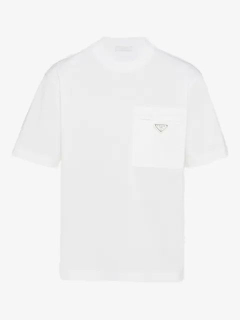 Prada Re-nylon and jersey T-shirt