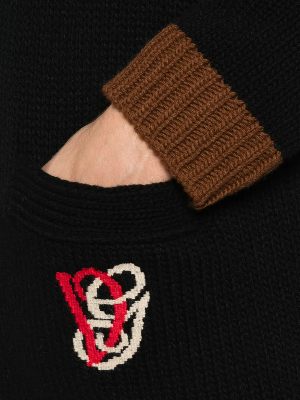 embroidery V-neck cardigan