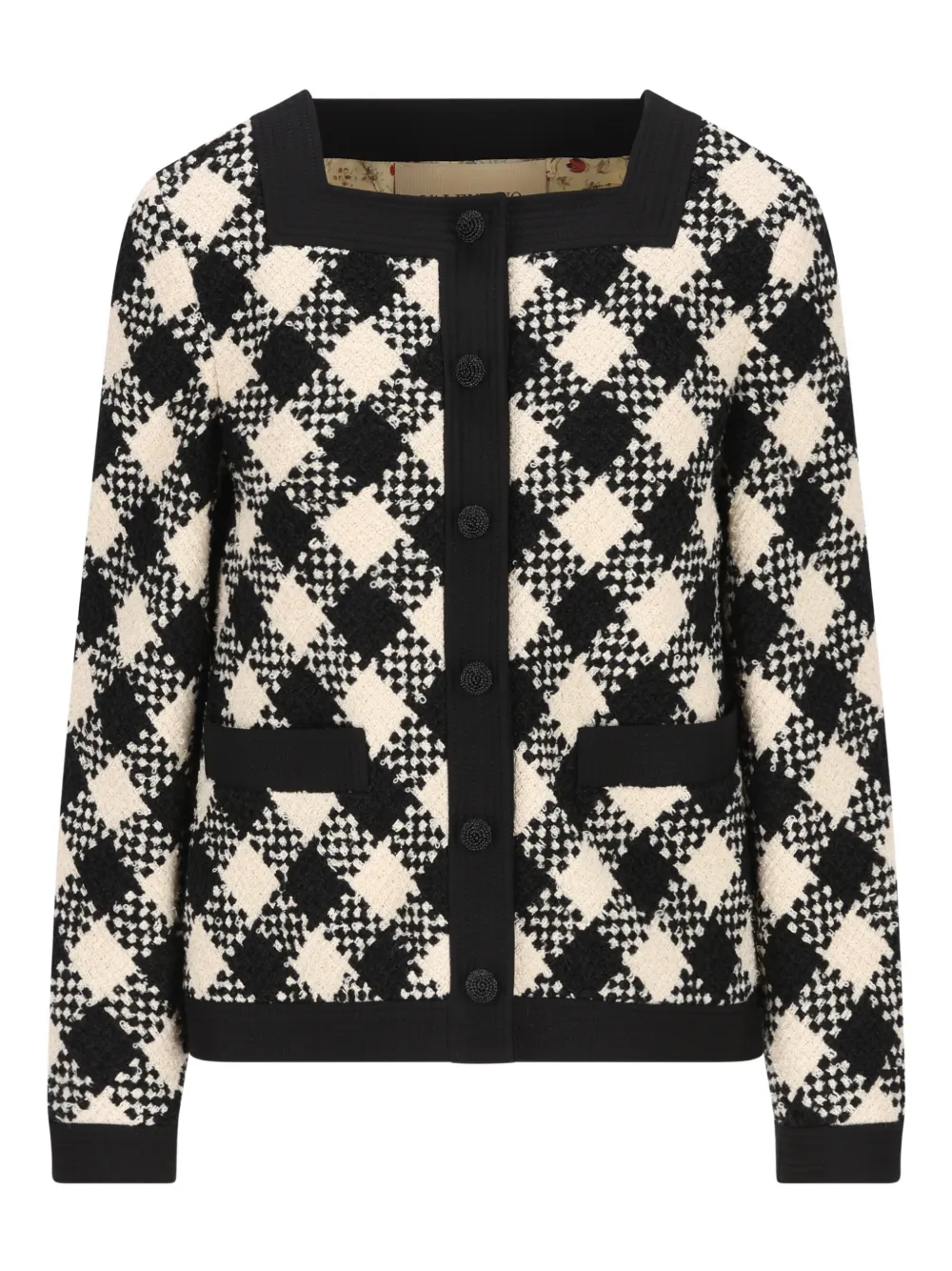 Valentino Garavani tweed check jacket - Schwarz