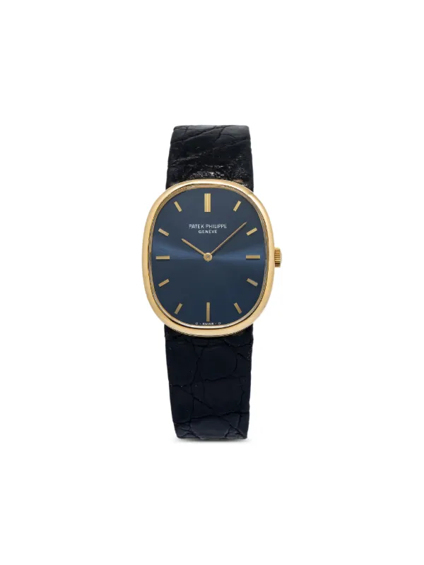 PATEK PHILIPPE カフリンクス ロゴ 大ぶり ダークブルー ゴールド Patek Philippe Pre-Owned ゴールデン エリプス 27mm 腕時計 | ブルー
