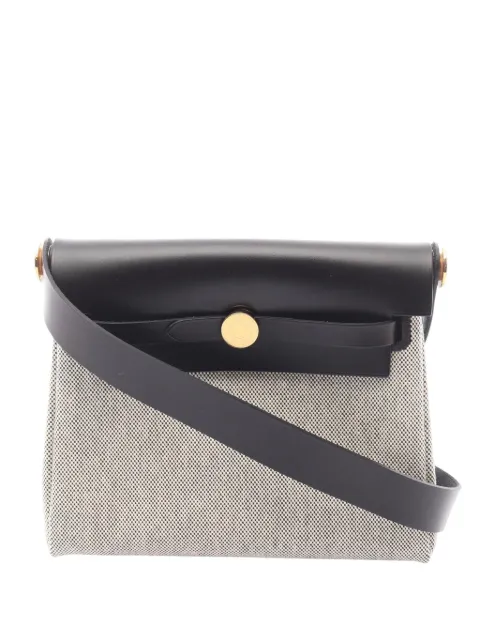 Hermès Pre-Owned 2025 Toile and Vache Mini Herbag Zip crossbody bag