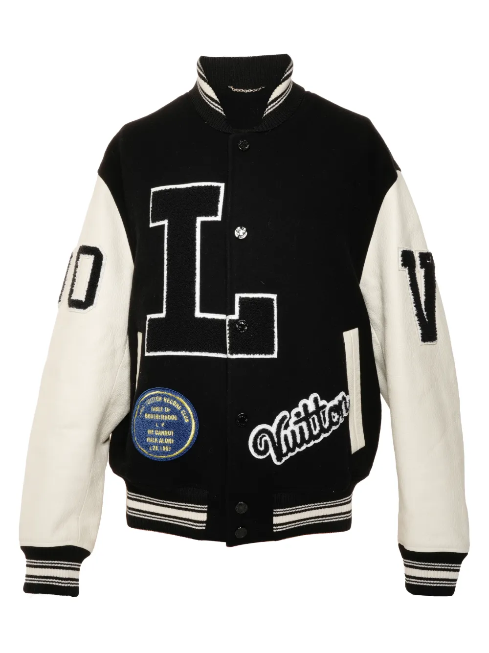 Louis Vuitton Pre-Owned 2019 appliqué bomber jacket | negro | Image 1