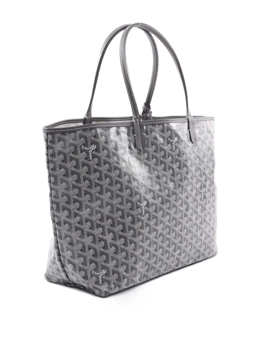Pre-owned Goyard 2010-2025 Ine Saint Louis Pm Tote Bag In Gray