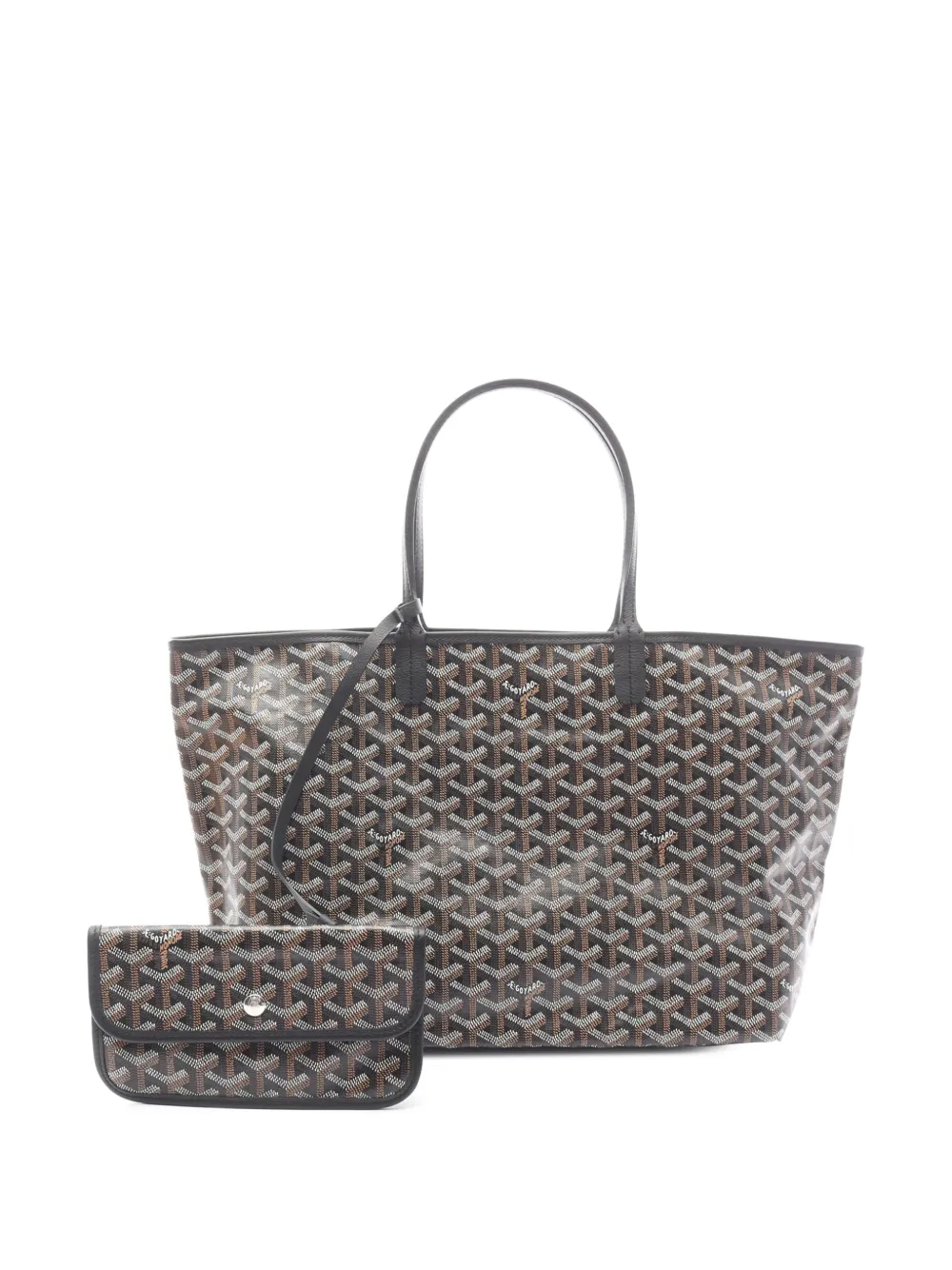 Pre-owned Goyard 2010-2025 Ine Saint Louis Pm Tote Bag In Black