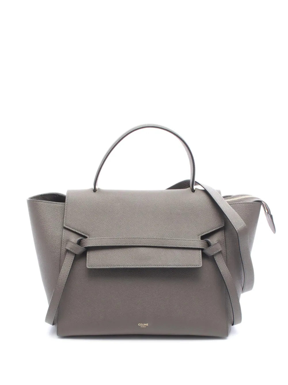Celine Pre-Owned Borsa a tracolla Belt Bag Nano in pelle di vitello pieno fiore 2010-2025 - Grigio
