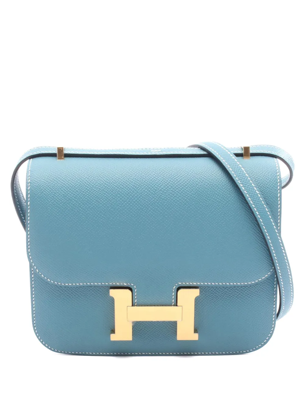 Hermès Pre-Owned Borsa a spalla Constance III 18 mini in pelle Epsom 2024 - Blu