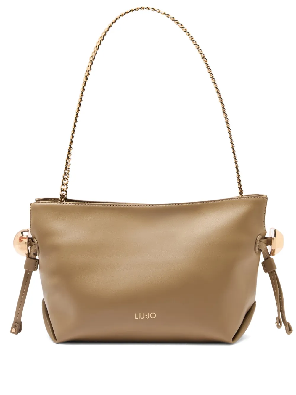 LIU JO twisted chain detail shoulder bag - Neutrals