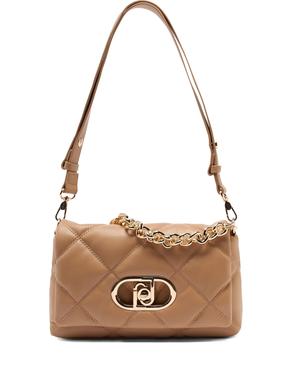 LIU JO LaPuffy logo shoulder bag - Toni neutri