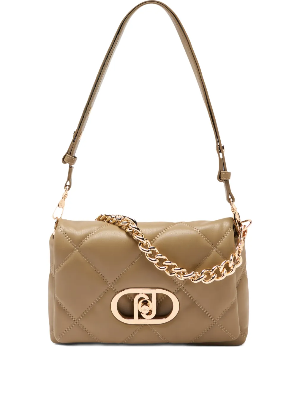 LIU JO LaPuffy quilted metal shoulder bag - Nude