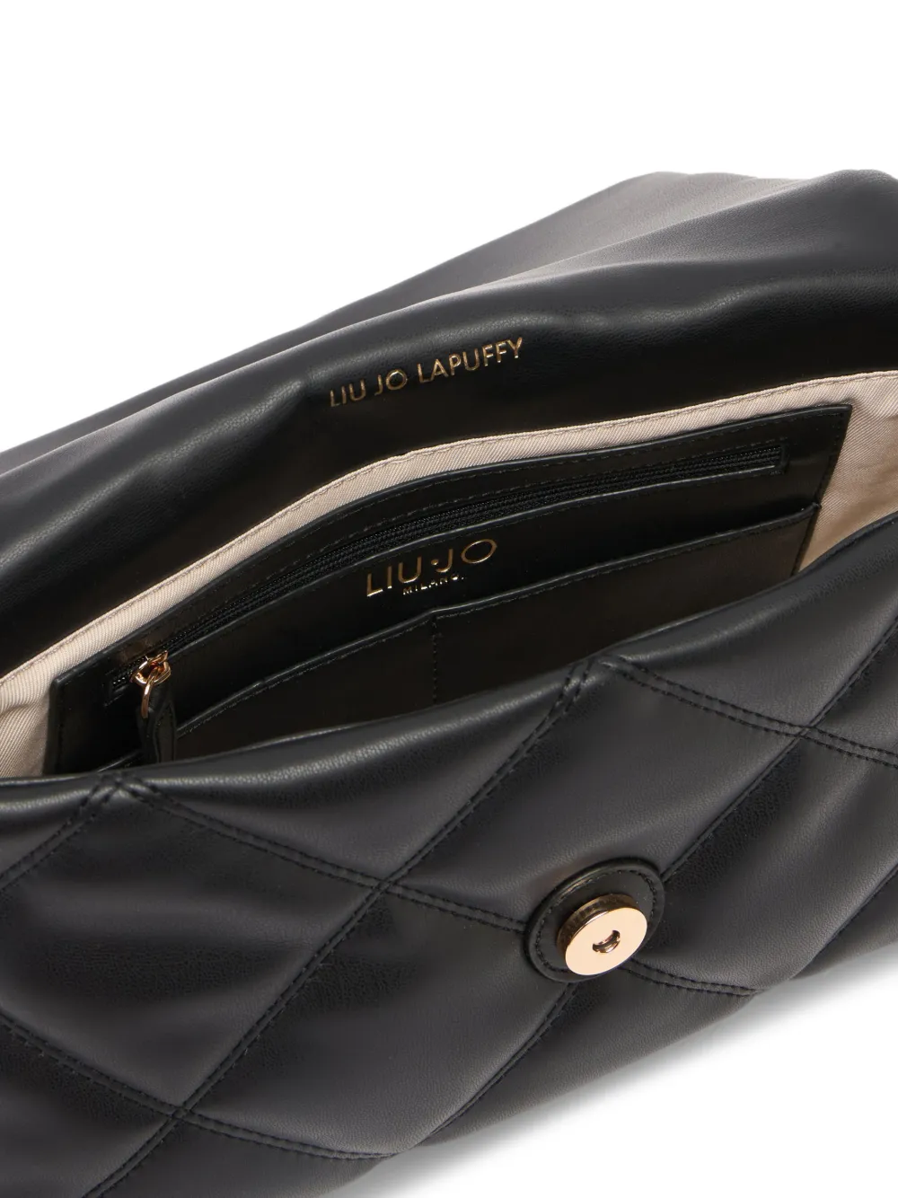 Lapuffy Quilted Logo Shoulder Bag