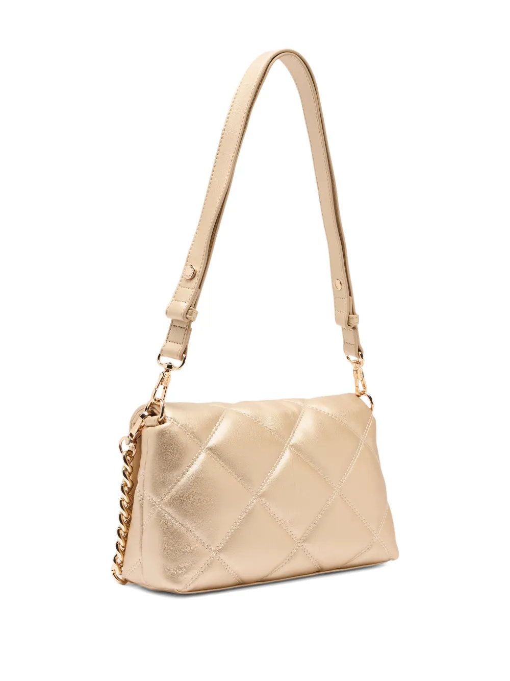 LIU JO LaPuffy quilted metal shoulder bag - Goud
