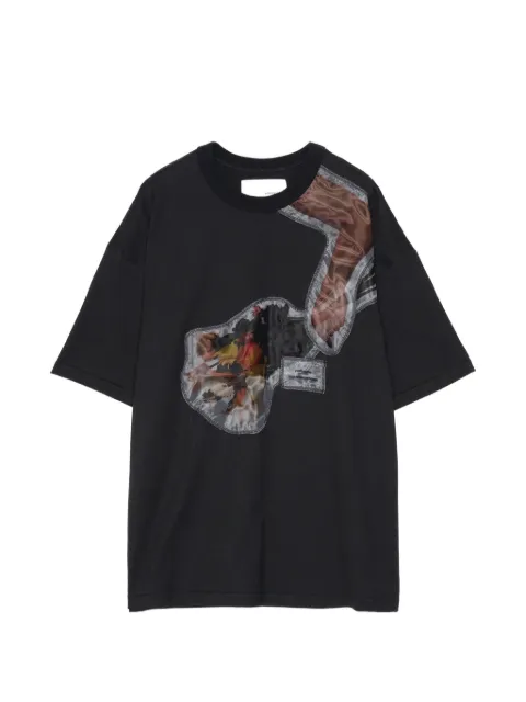 Yoshiokubo graphic-patch T-shirt