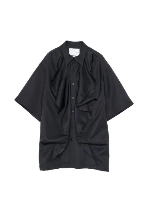 Yoshiokubo ruffled short-sleeve shirt
