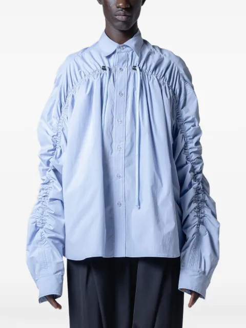 Yoshiokubo ruched drawstring shirt