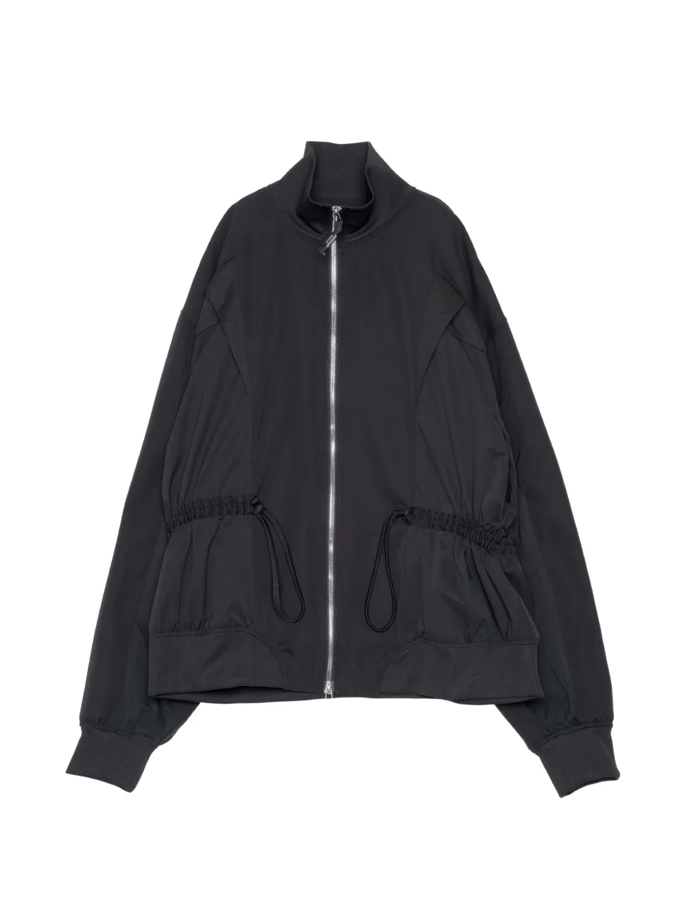 Yoshiokubo drawstring-waist panelled sweatshirt - Nero