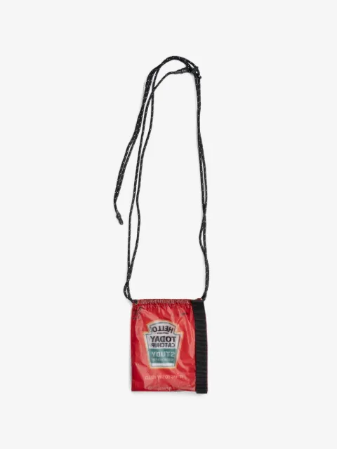 Yoshiokubo bolsa de hombro pequeña con estampado gráfico y cordones