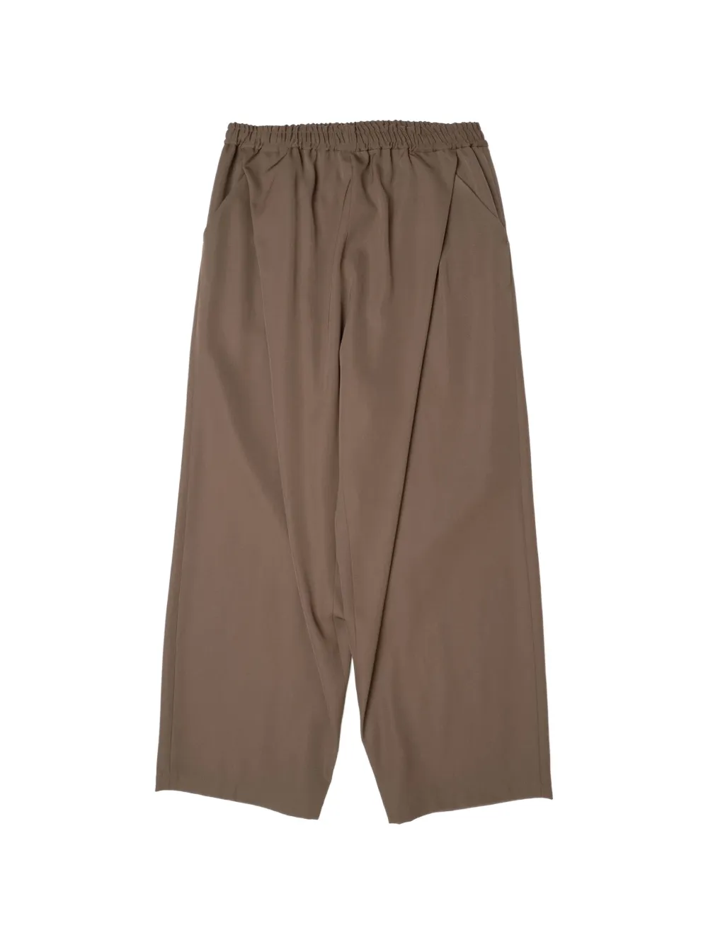 Yoshiokubo pleated wide-leg trousers - Marrone