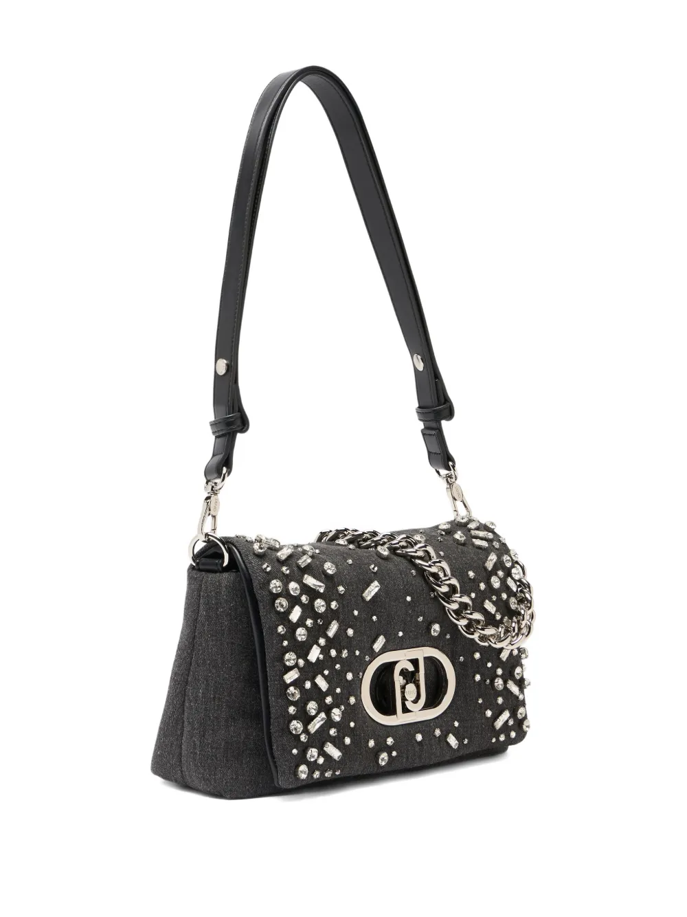 LIU JO quilted jewel cross body bag - Grijs