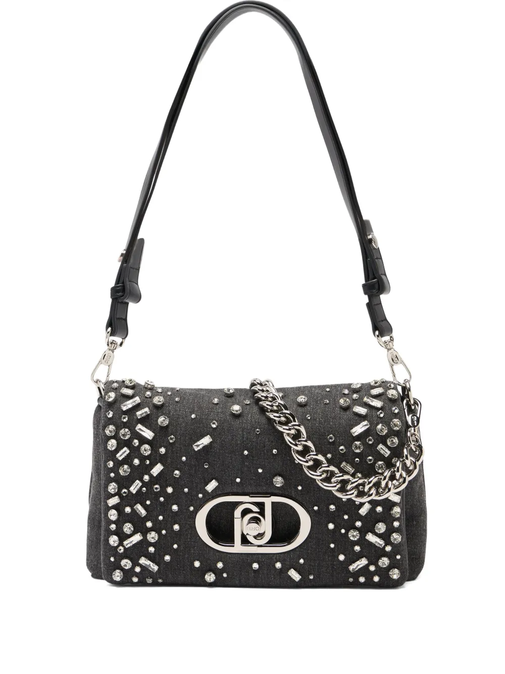 LIU JO quilted jewel cross body bag - Grigio