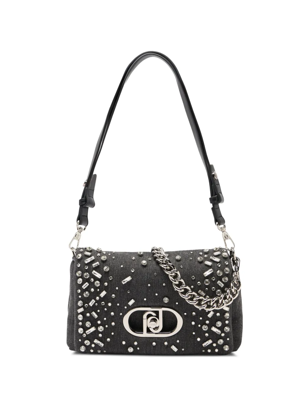 LIU JO quilted jewel cross body bag - Grigio