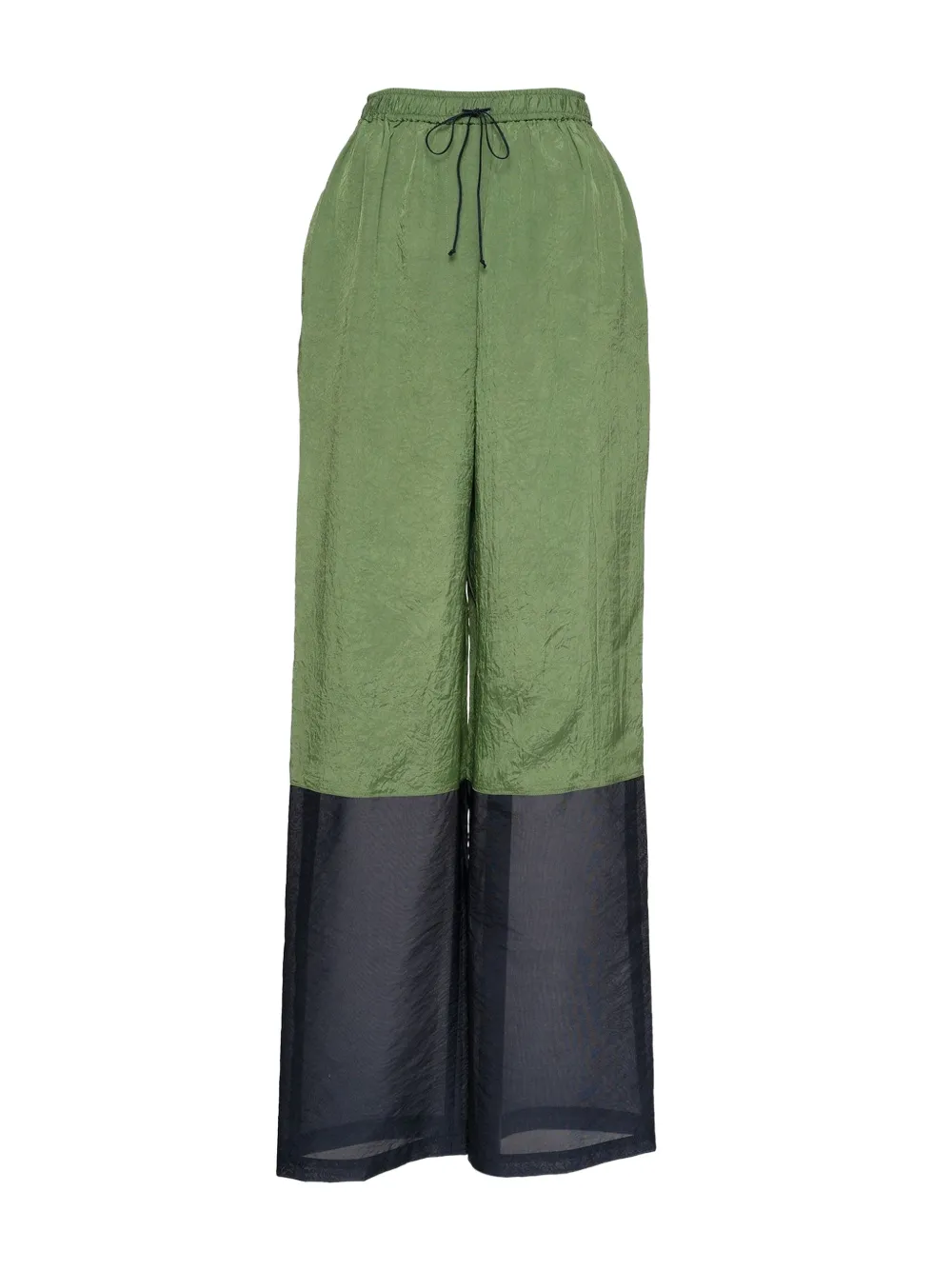Muller Of Yoshiokubo Wrinkles two-tone drawstring trousers