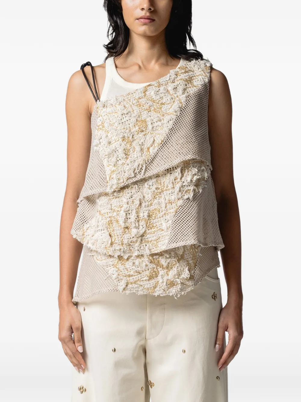 Muller Of Yoshiokubo mesh layered top - Toni neutri