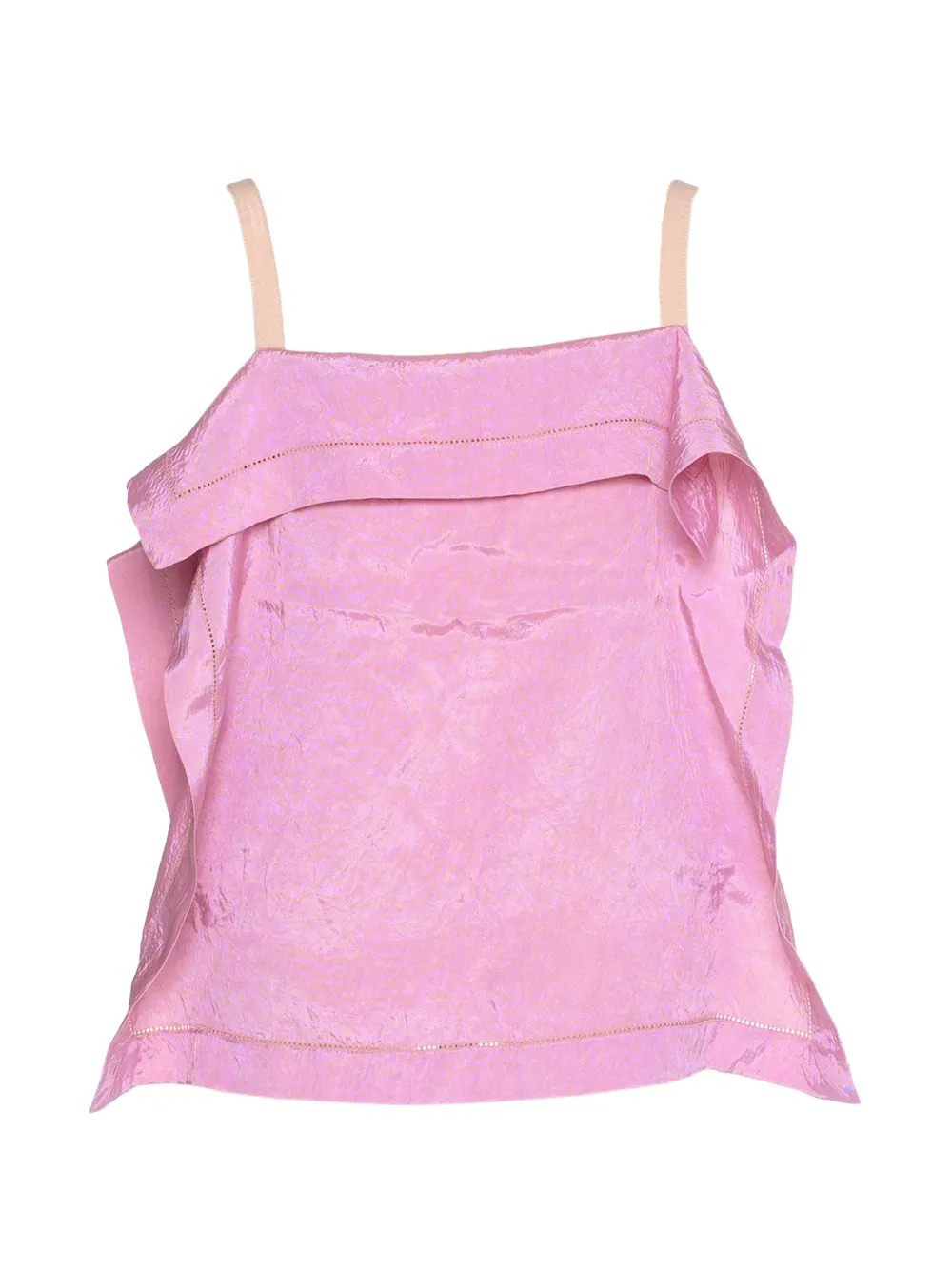 Muller Of Yoshiokubo Wrinkles ruffled sleeveless top - Rosa