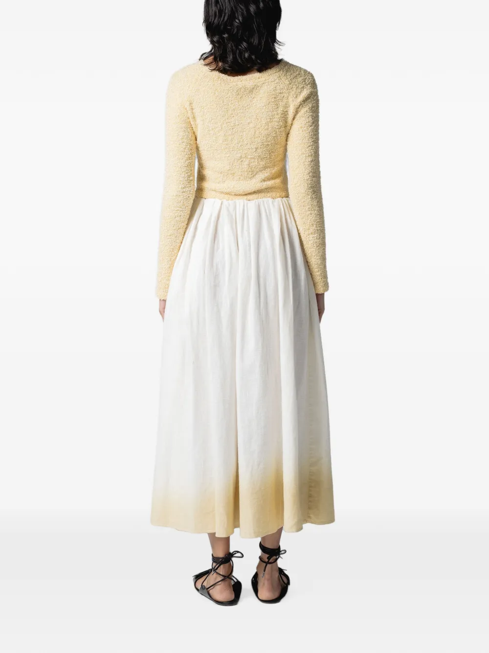 Muller Of Yoshiokubo Midi-rok met ombré-effect Wit