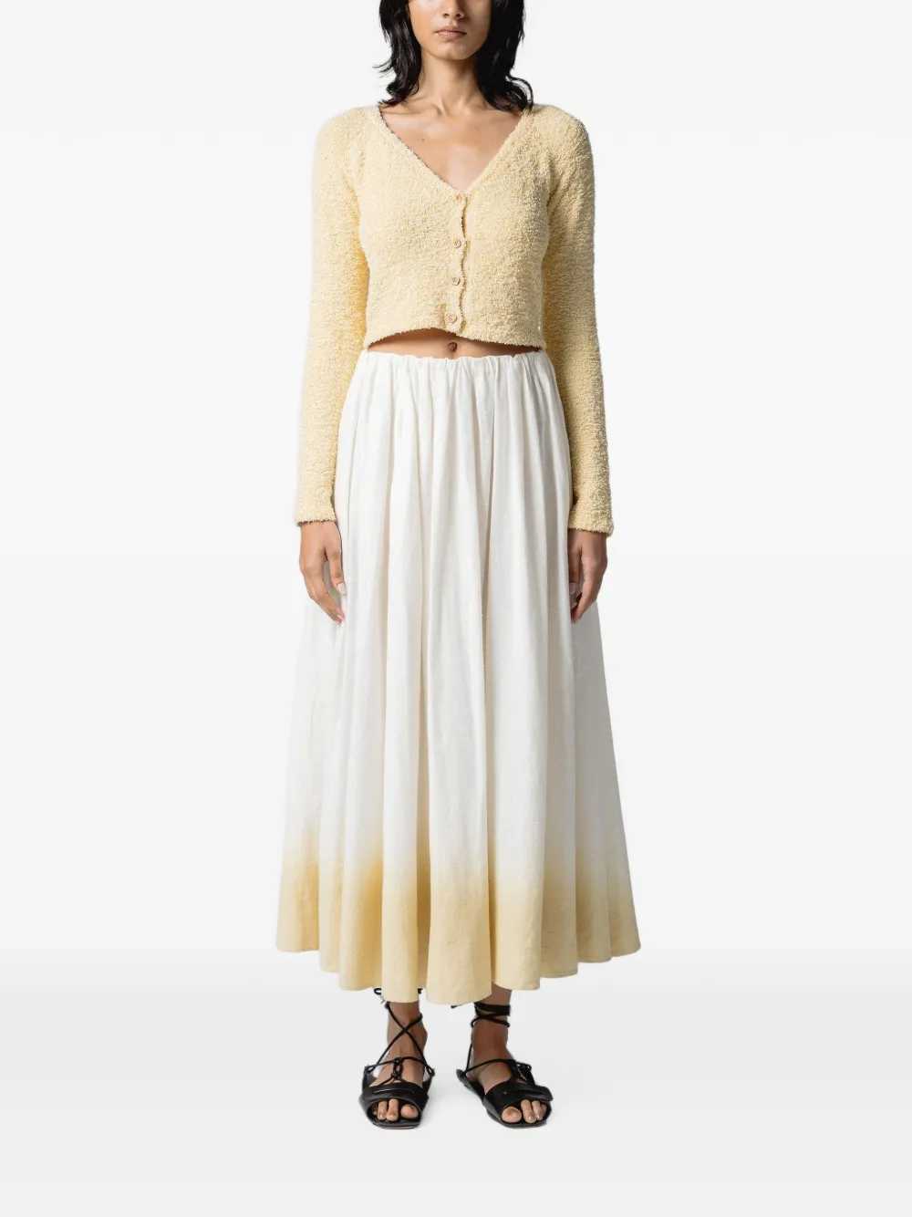 Muller Of Yoshiokubo Midi-rok met ombré-effect Wit