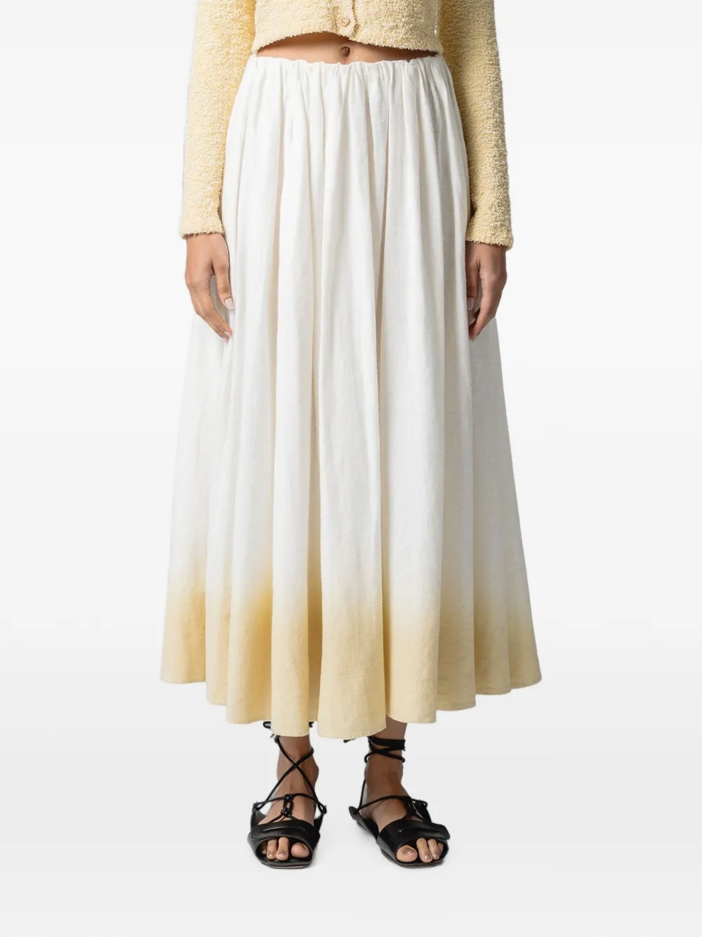Muller Of Yoshiokubo ombre-effect midi skirt - Weiß