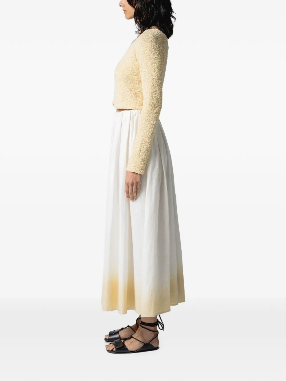 Muller Of Yoshiokubo Midi-rok met ombré-effect Wit