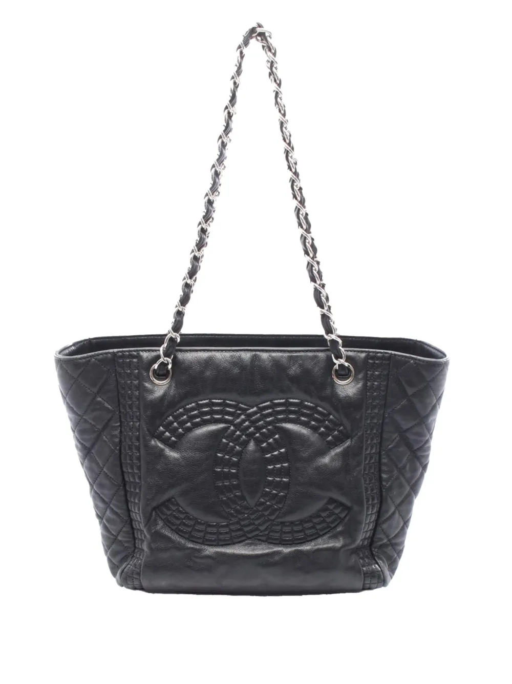 CHANEL Pre-Owned 2012 CC Lambskin Bengal Shopping tote bag - Nero