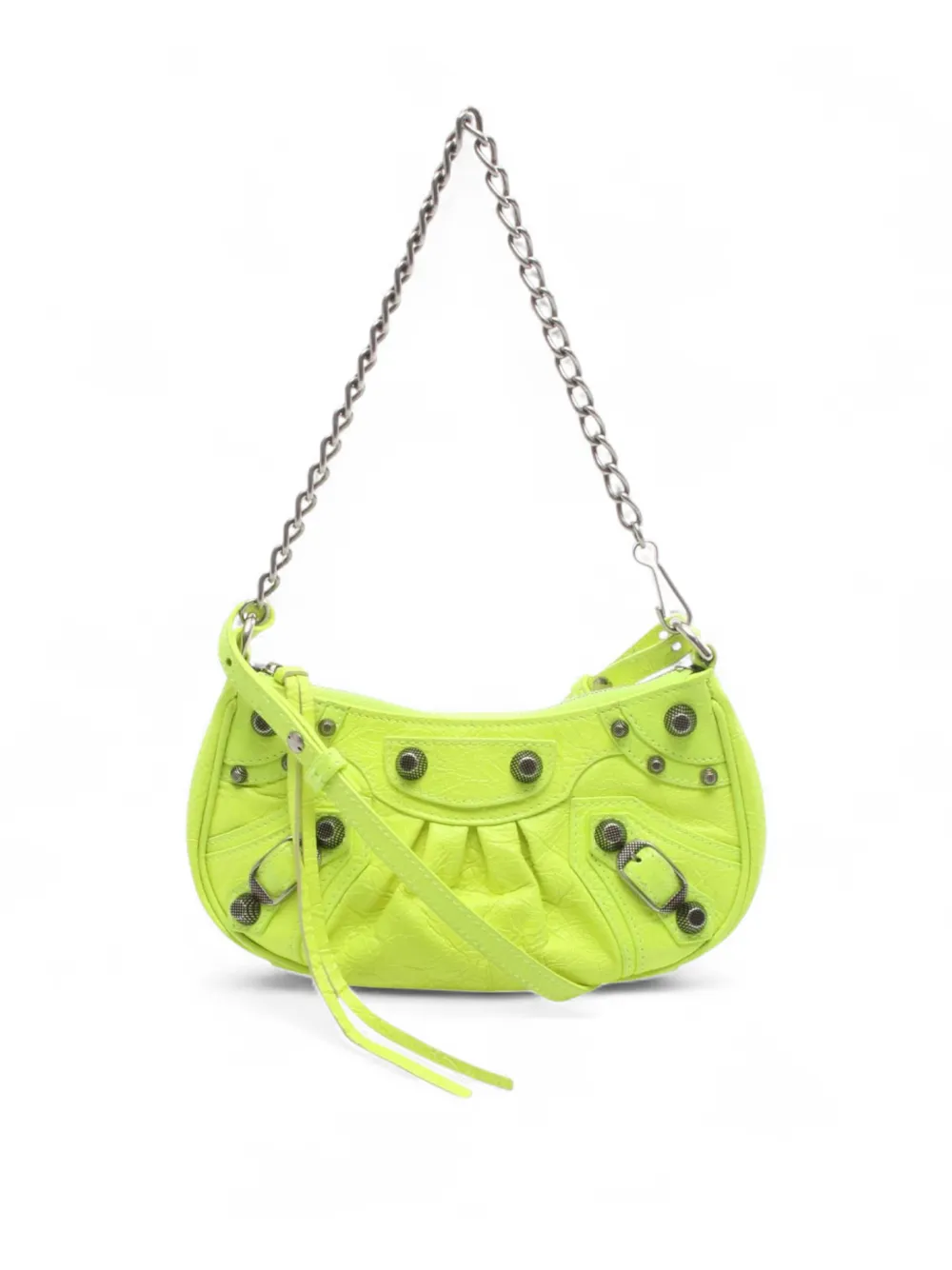 Balenciaga Pre-Owned Borsa a mano Le Cagole BB mini goffrata effetto coccodrillo 2010-2025 - Giallo