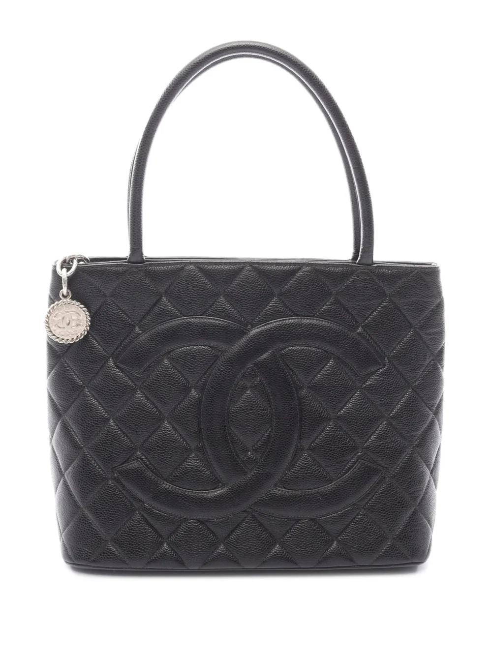 CHANEL Pre-Owned Borsa tote Medallion in pelle Caviar 2000-2002 - Nero