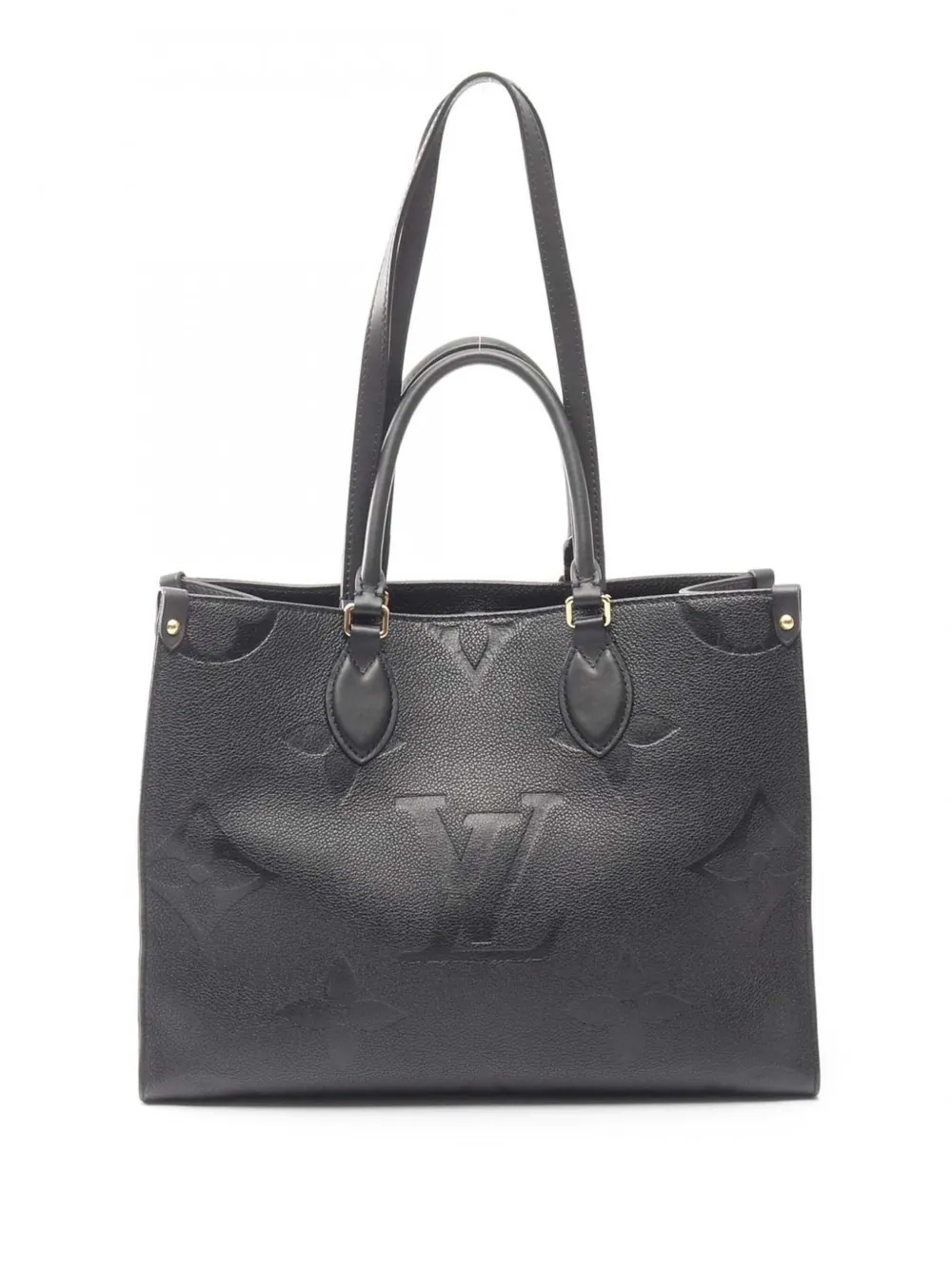 Louis Vuitton Pre-Owned Borsa a tracolla OnTheGo MM in pelle Empreinte con monogramma 2021-2025 - Nero