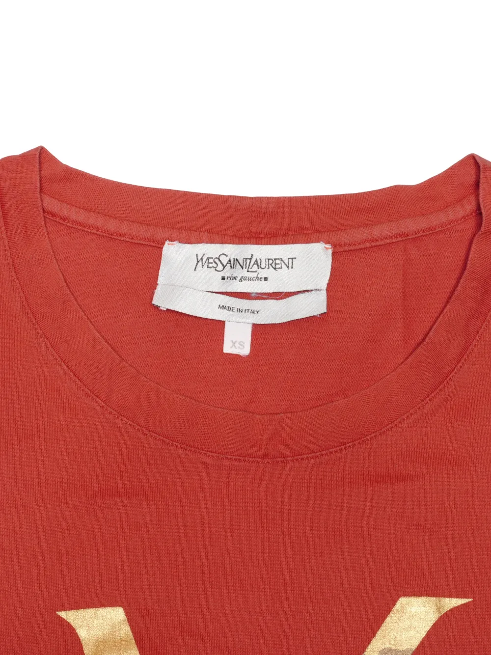 Pre-owned Saint Laurent 2000s Logo T-shirt In Red