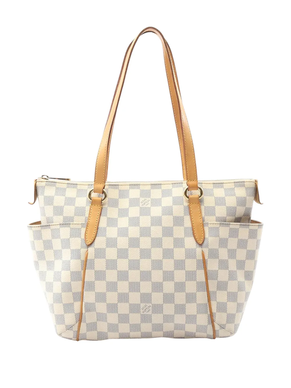 Pre-owned Louis Vuitton 2009 Damier Azur Totally Pm Tote Bag In White