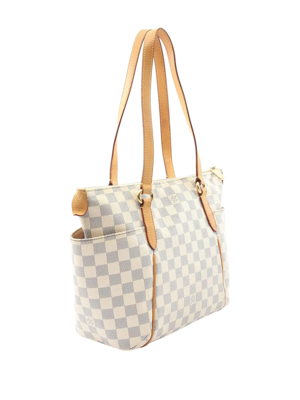 Pre-owned Louis Vuitton 2009 Damier Azur Totally Pm Tote Bag In White