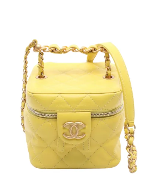 CHANEL Pre-Owned 2021-2025 Quilted Lambskin Chain Bar vanity bag