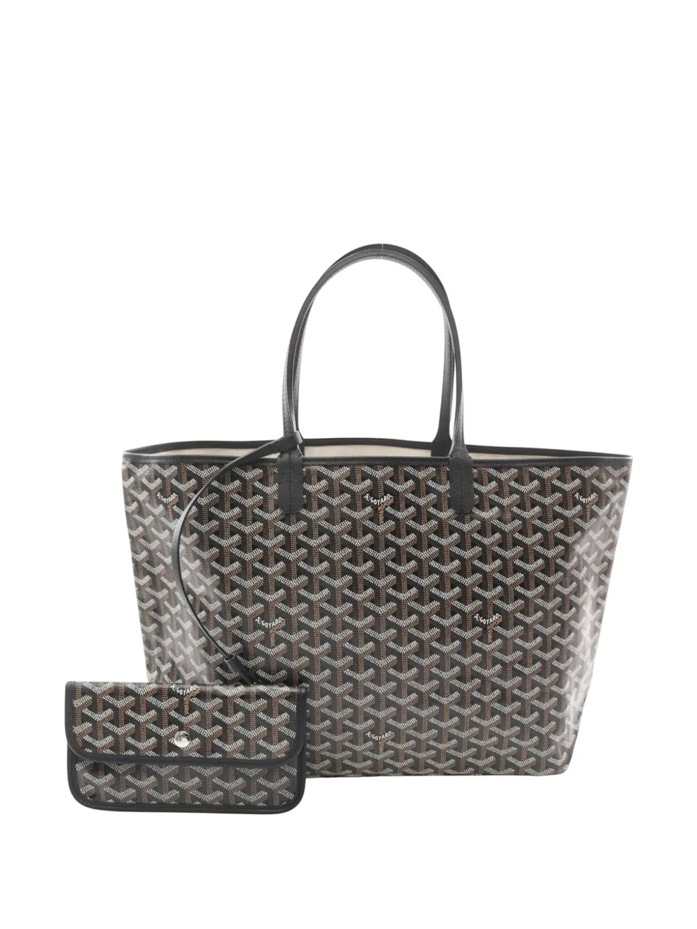 Pre-owned Goyard 2010-2025 Ine Saint Louis Pm Tote Bag In Black