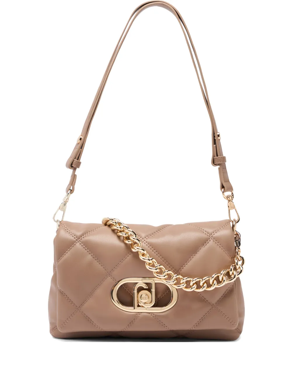 LIU JO LaPuffy quilted metal logo shoulder bag - Toni neutri