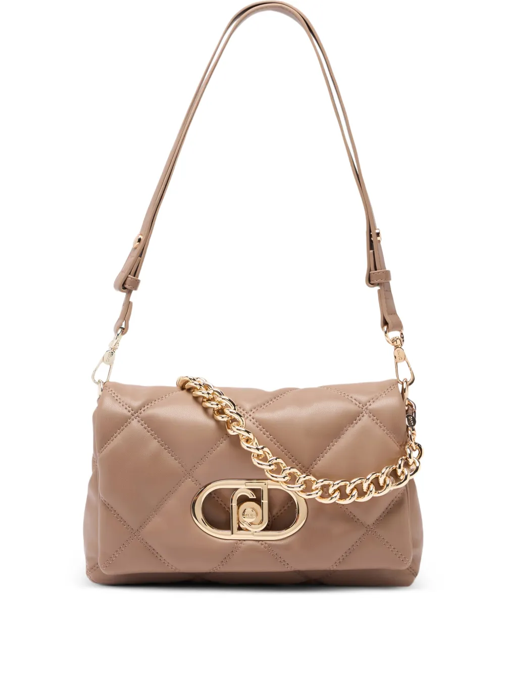 LIU JO LaPuffy quilted metal logo shoulder bag - Toni neutri
