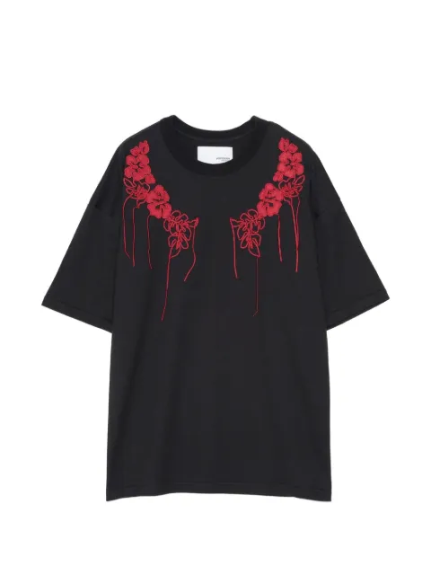 Yoshiokubo floral-embroidered T-shirt