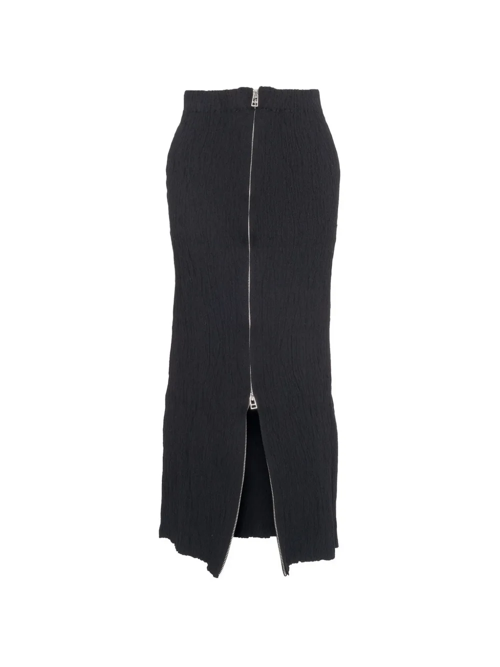 Muller Of Yoshiokubo midi crinkled-effect zip-fastening skirt - Rosso