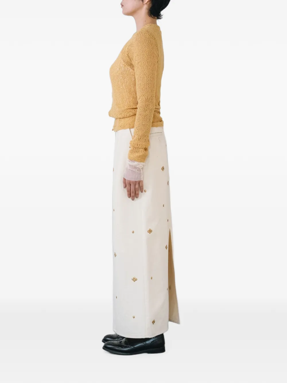 Muller Of Yoshiokubo Denim maxi-rok Beige