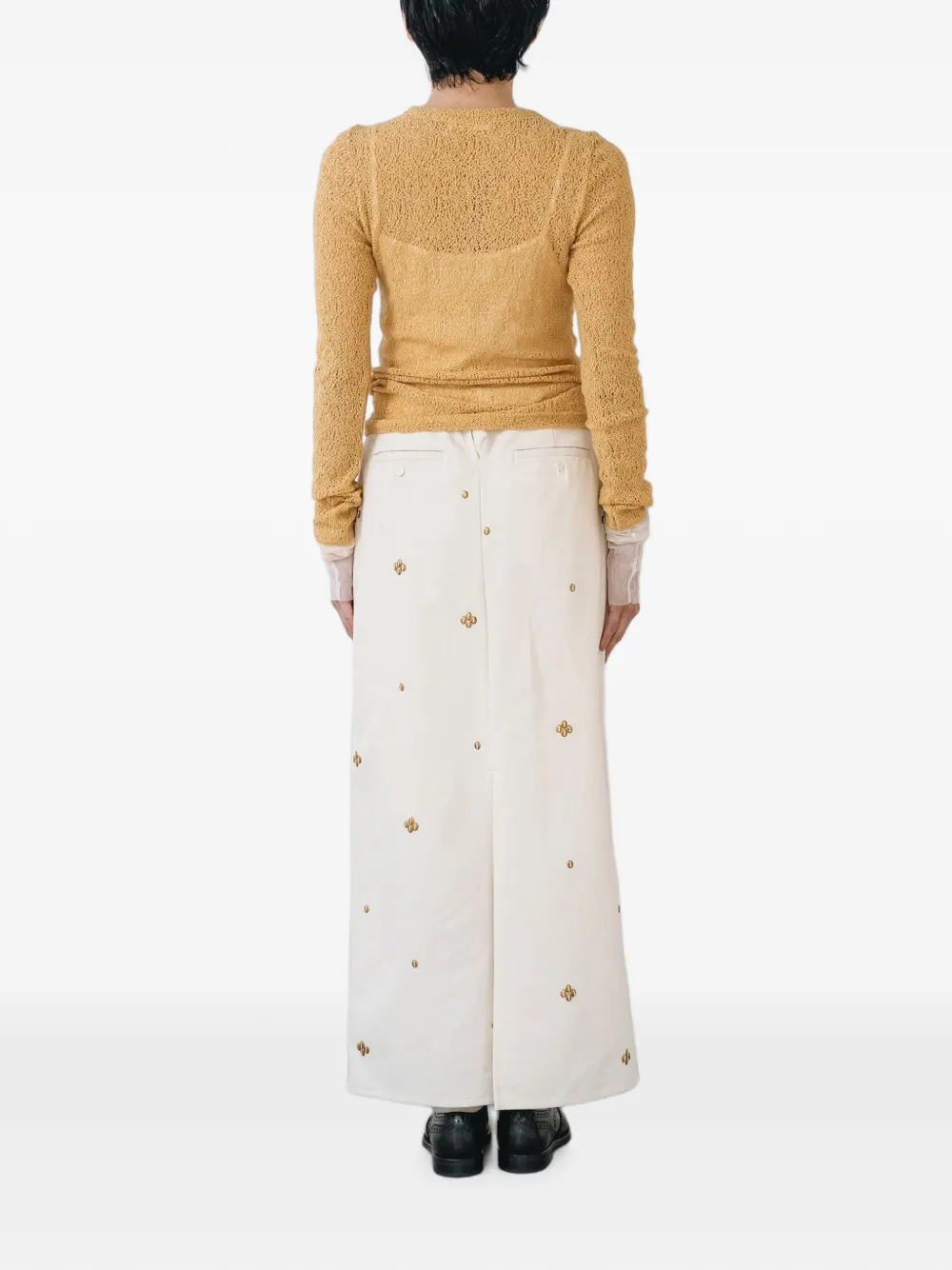 Muller Of Yoshiokubo Denim maxi-rok Beige
