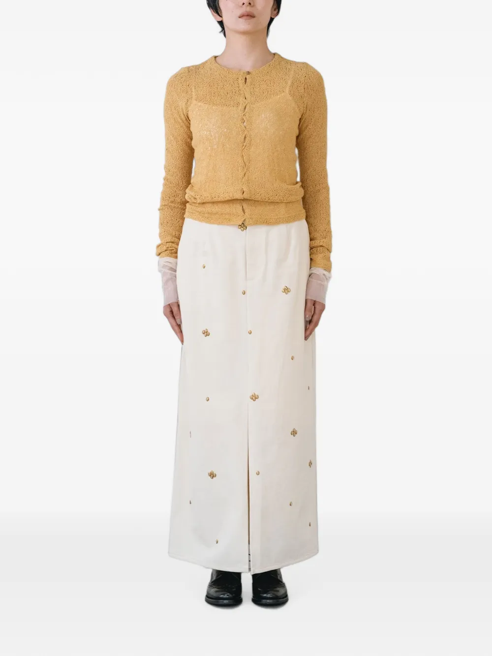 Muller Of Yoshiokubo Denim maxi-rok Beige