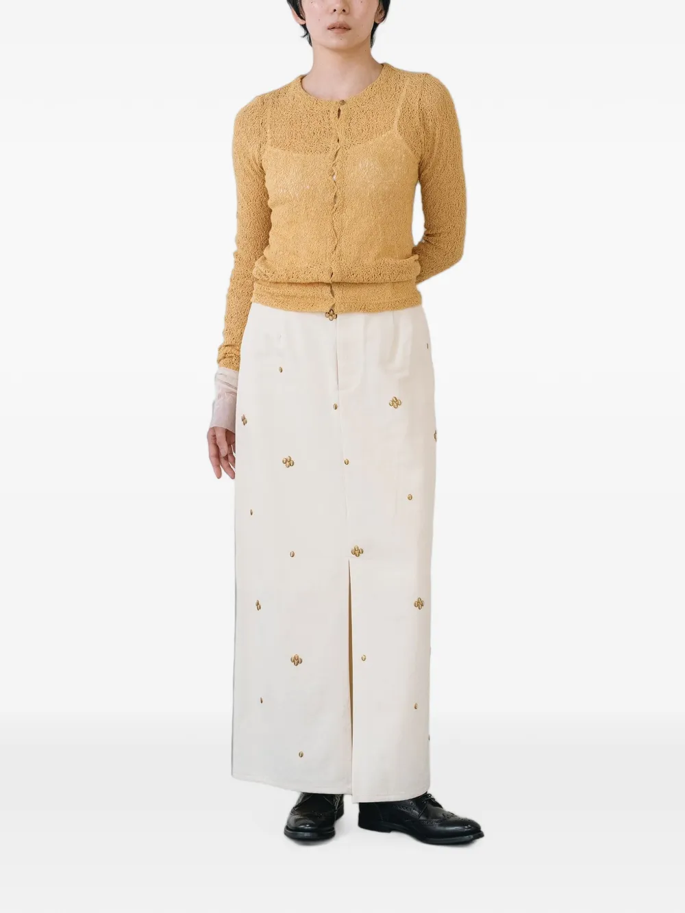 Muller Of Yoshiokubo Denim maxi-rok Beige