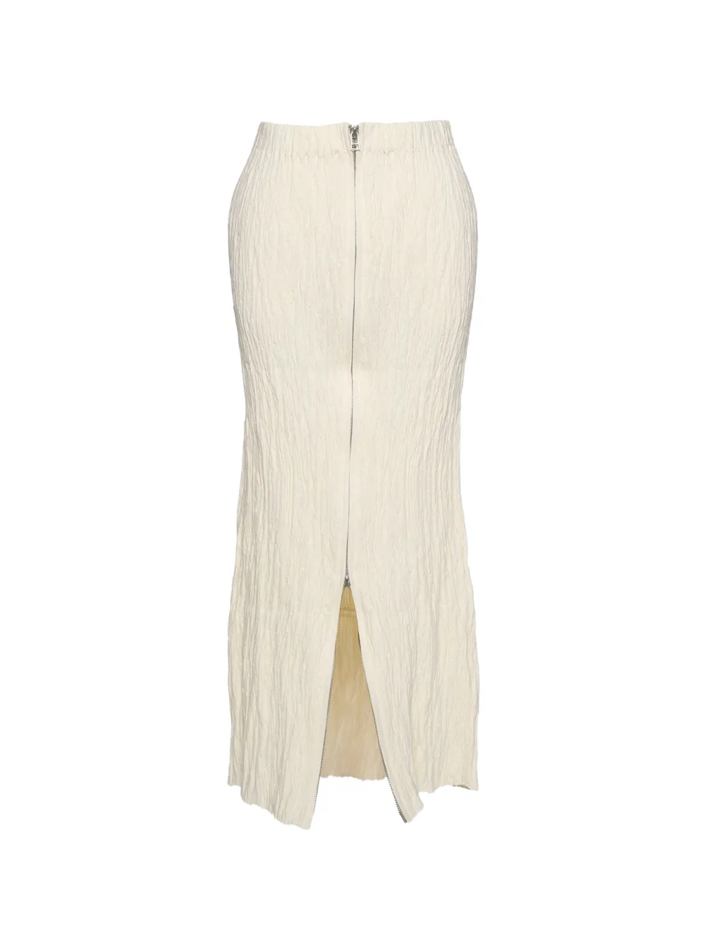 Muller Of Yoshiokubo zip-front textured-finish maxi skirt · 36