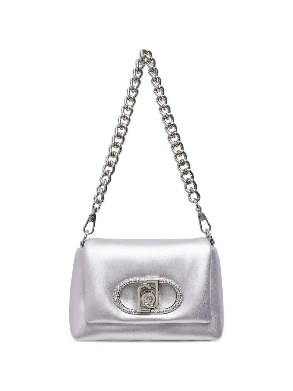 LIU JO LaPuffy nappa effect chain bag - Silber